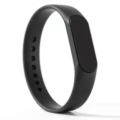 A minimal screenless fitness band with a black strap