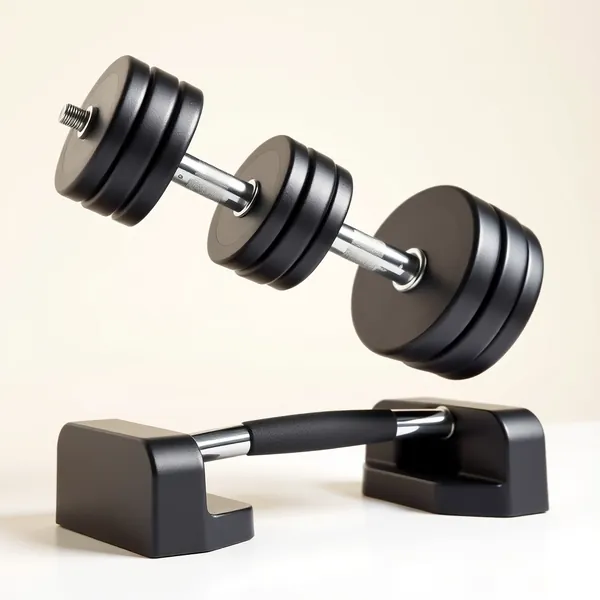 A pair of adjustable dumbbells
