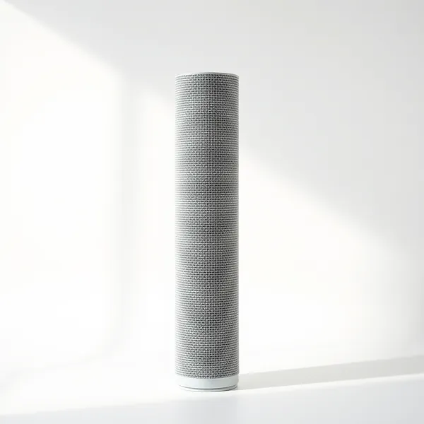 A light grey home air purifier