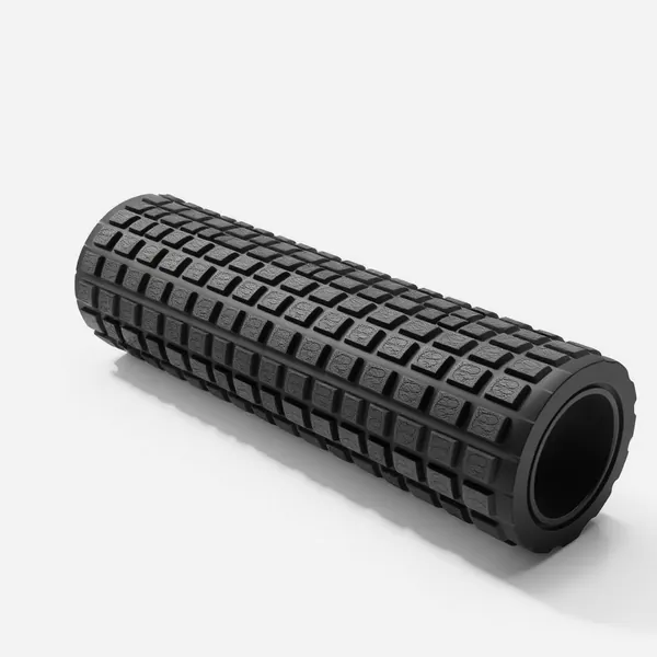 A black textured foam roller