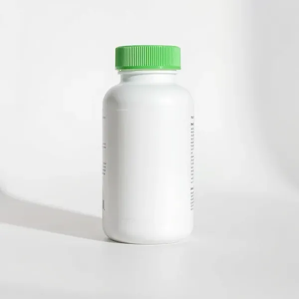 A white bottle of daily multivitamin tablets