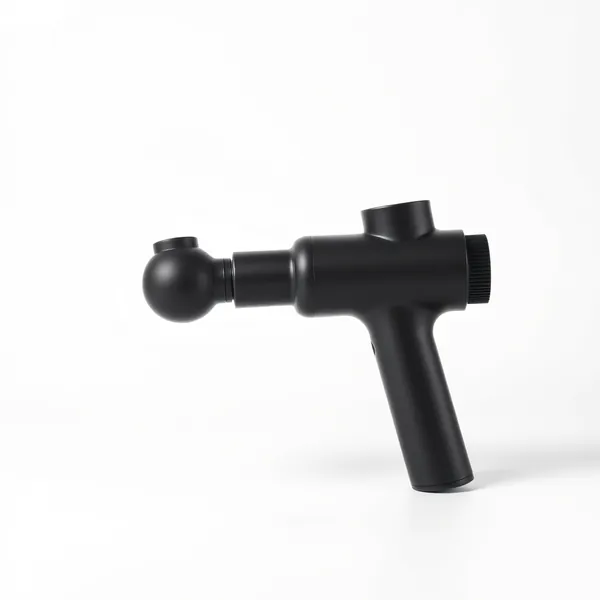 An unbranded matte black massage gun shown from the side (illustrative image, not the actual product)