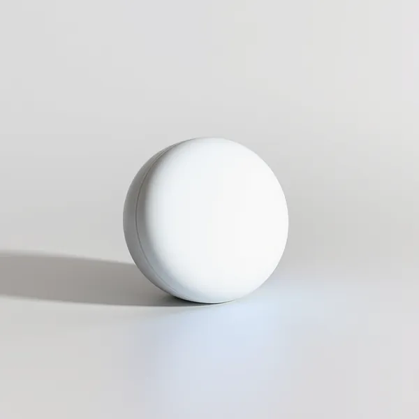 Illustrative image: a round white noise sound machine