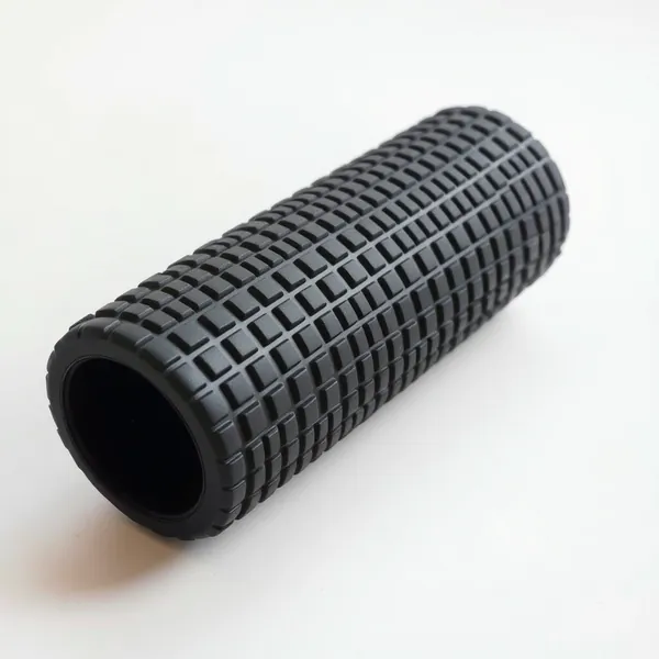 Illustrative image: a black textured foam roller