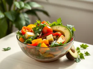 A colourful salad bowl